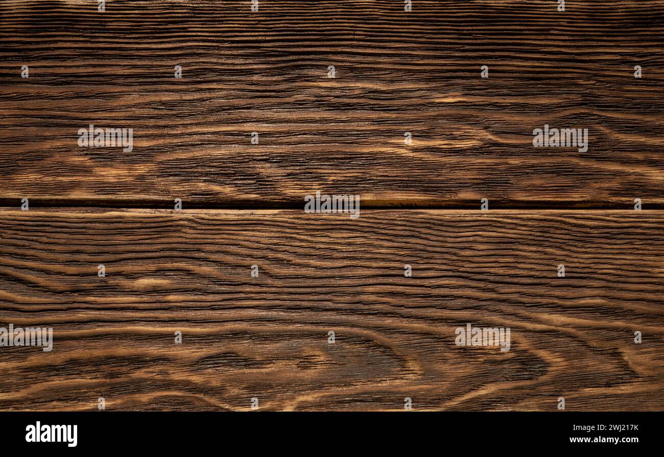 Struttura in legno marrone. Sfondo vecchi pannelli Foto Stock