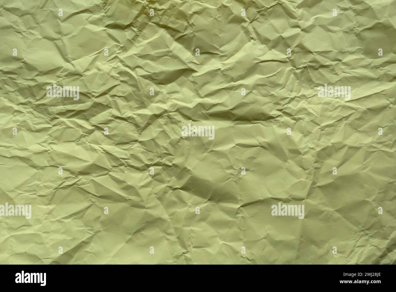 Carta arricciata di colore verde per lo sfondo. Foto Stock
