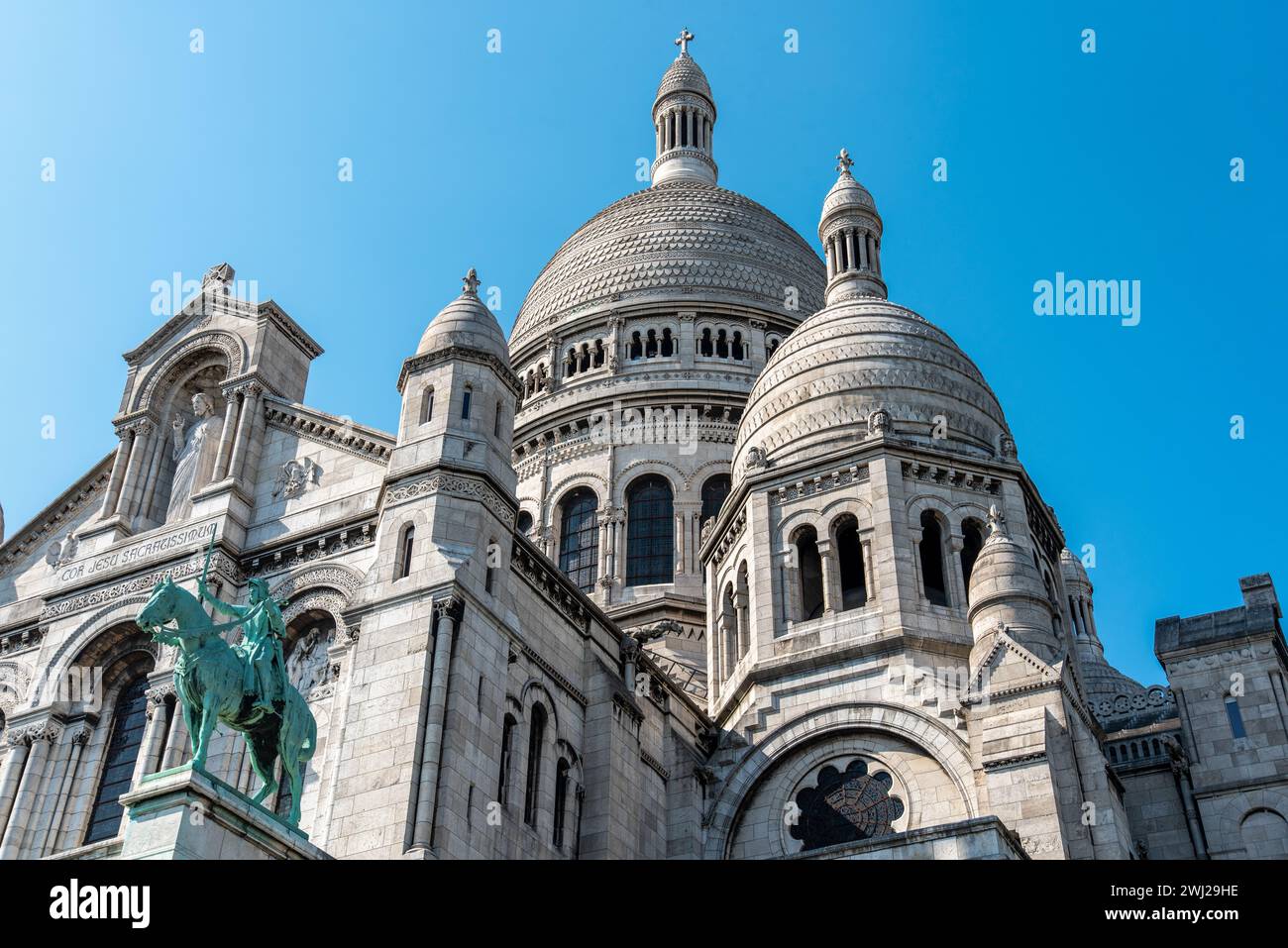 Famosa e iconica basilica del Sacro cuore a Parigi Foto Stock