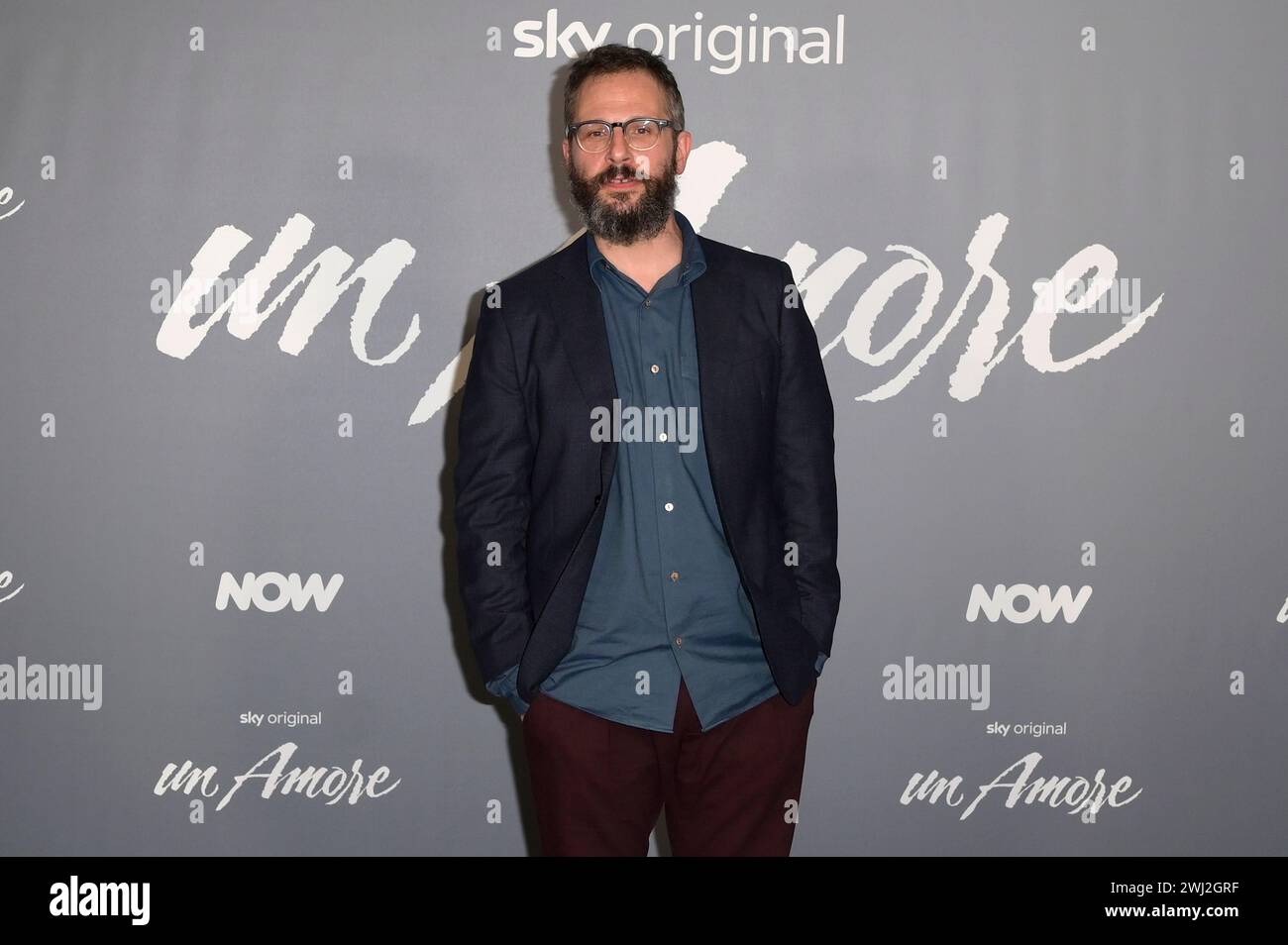 Francesco Lagi beim Photocall zur Sky serie "un amore" im Cinema Barberini. ROM, 12.02.2024 Foto Stock