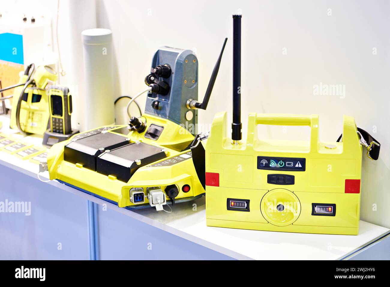 Nodo ripetitore wireless globale e comunicazioni per il settore minerario Foto Stock
