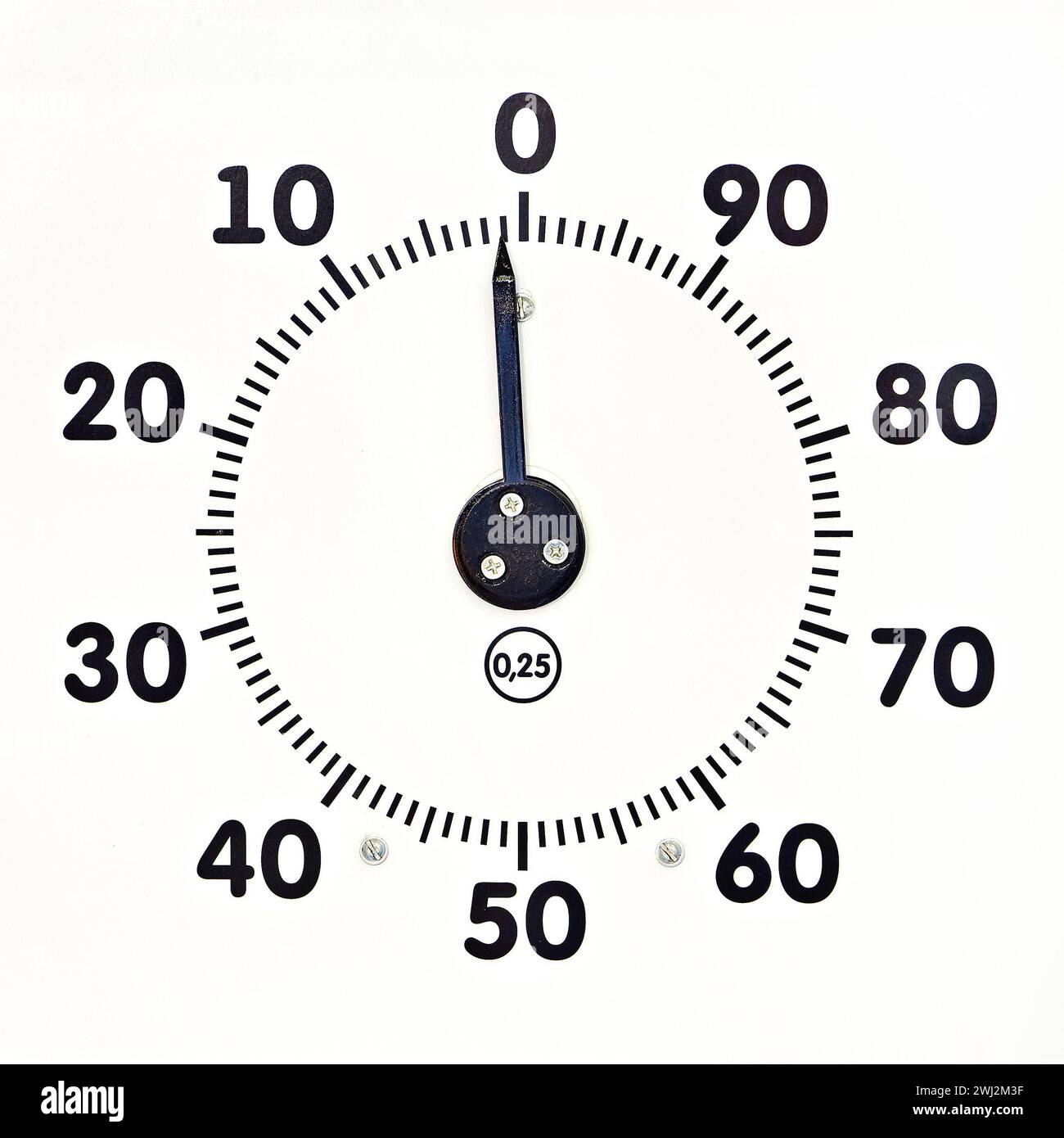 Quadrante di una vecchia stazione di rifornimento retrò Foto Stock