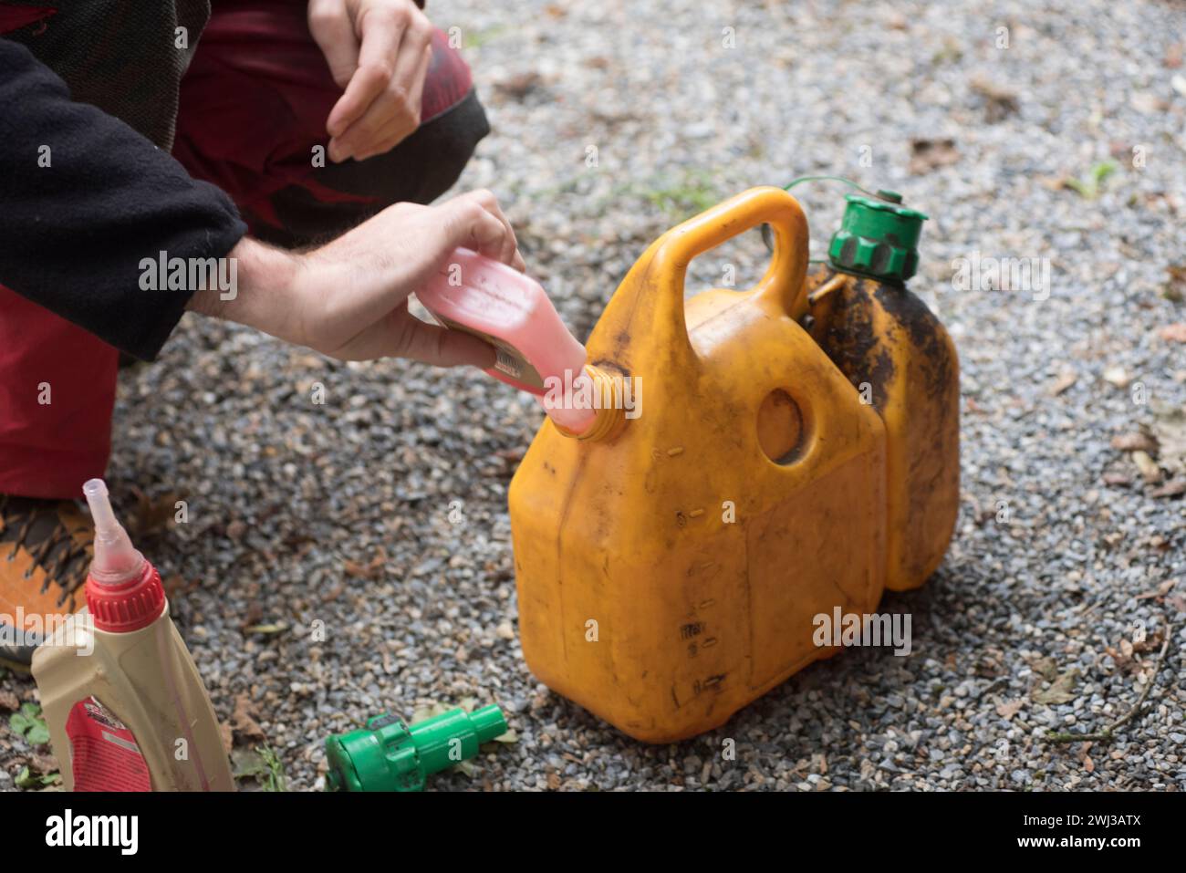 Qualità o tipi di olio come carburante Foto Stock