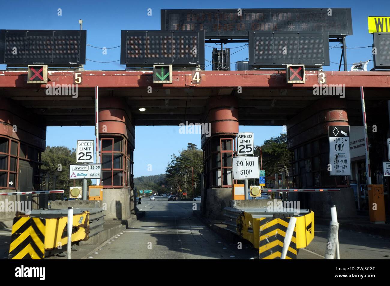 Stazione a pedaggio, Golden Gate Bridge Foto Stock