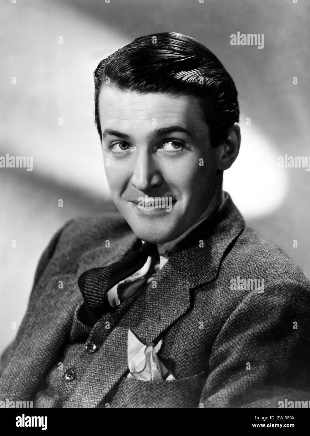 La leggenda di Hollywood James Stewart, prima foto pubblicitaria, anni '1930 circa Foto Stock