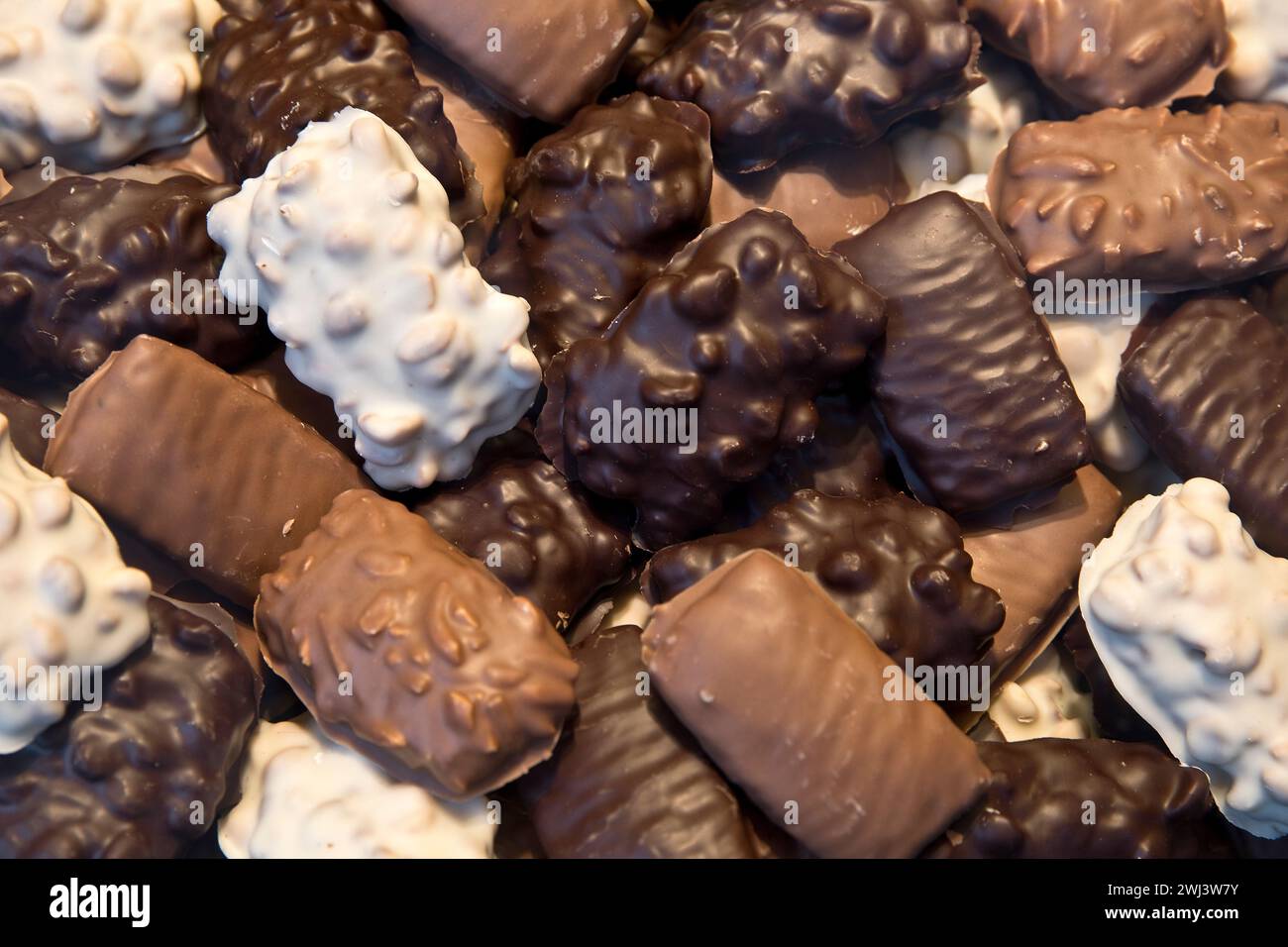 Aachener Printen, diversi tipi di stampe morbide, stagione dell'Avvento, mercatino di Natale, Aquisgrana, Germania Foto Stock