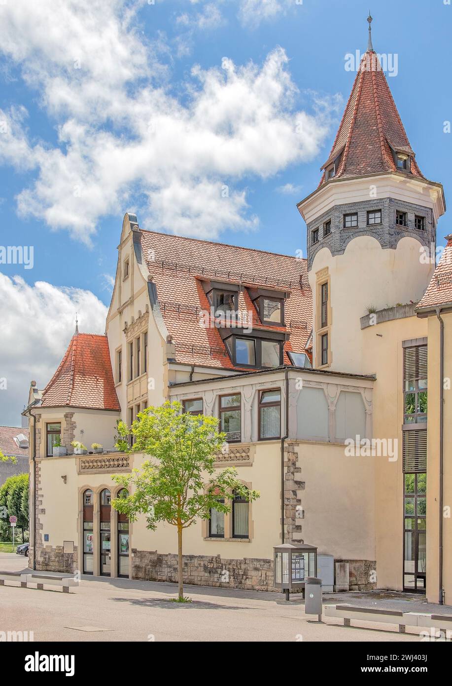 Edificio residenziale e commerciale al Riettor di Villingen Foto Stock