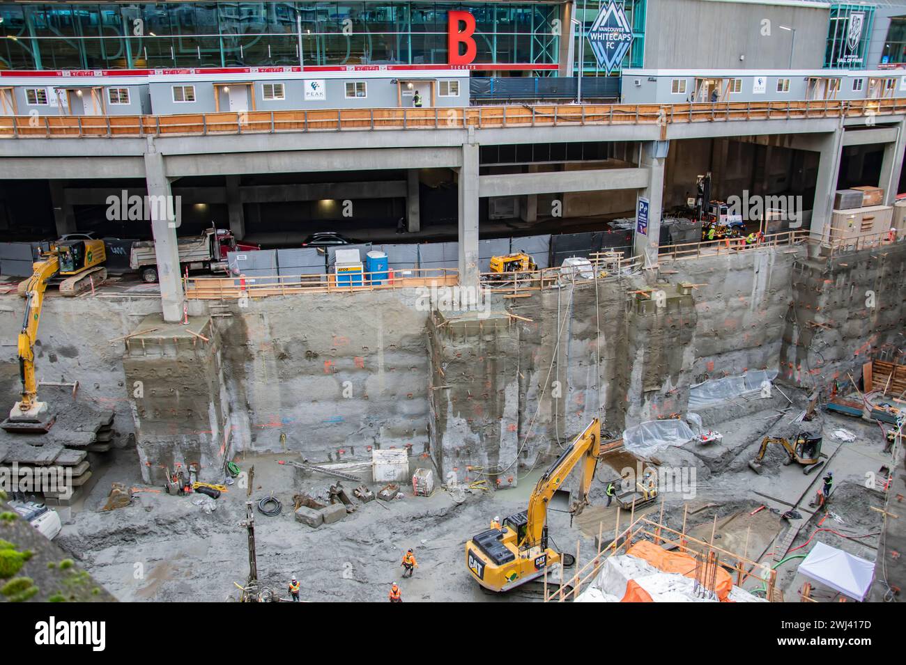 Costruzione accanto a BC Place a Vancouver, Columbia Britannica, Canada Foto Stock