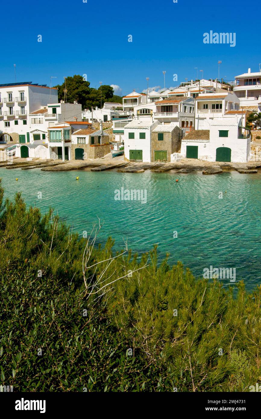 Cala dÂ´Alcalfar. Sant Lluis. Minorca. Illes Balears. EspaÃ±a.. Foto Stock