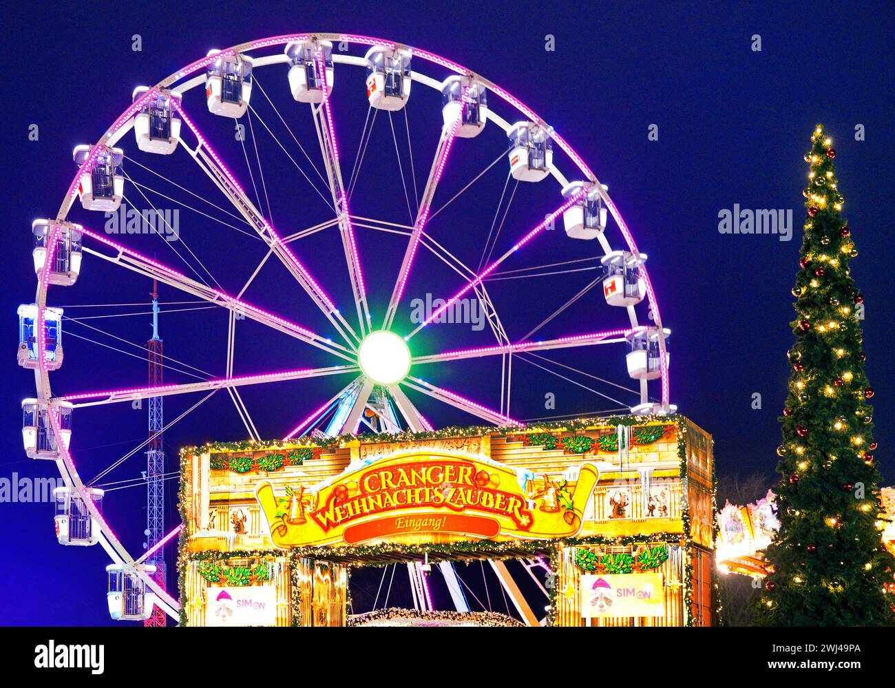 Cranger Christmas Magic, fiera natalizia nella regione della Ruhr, Herne, Germania, Europa Foto Stock