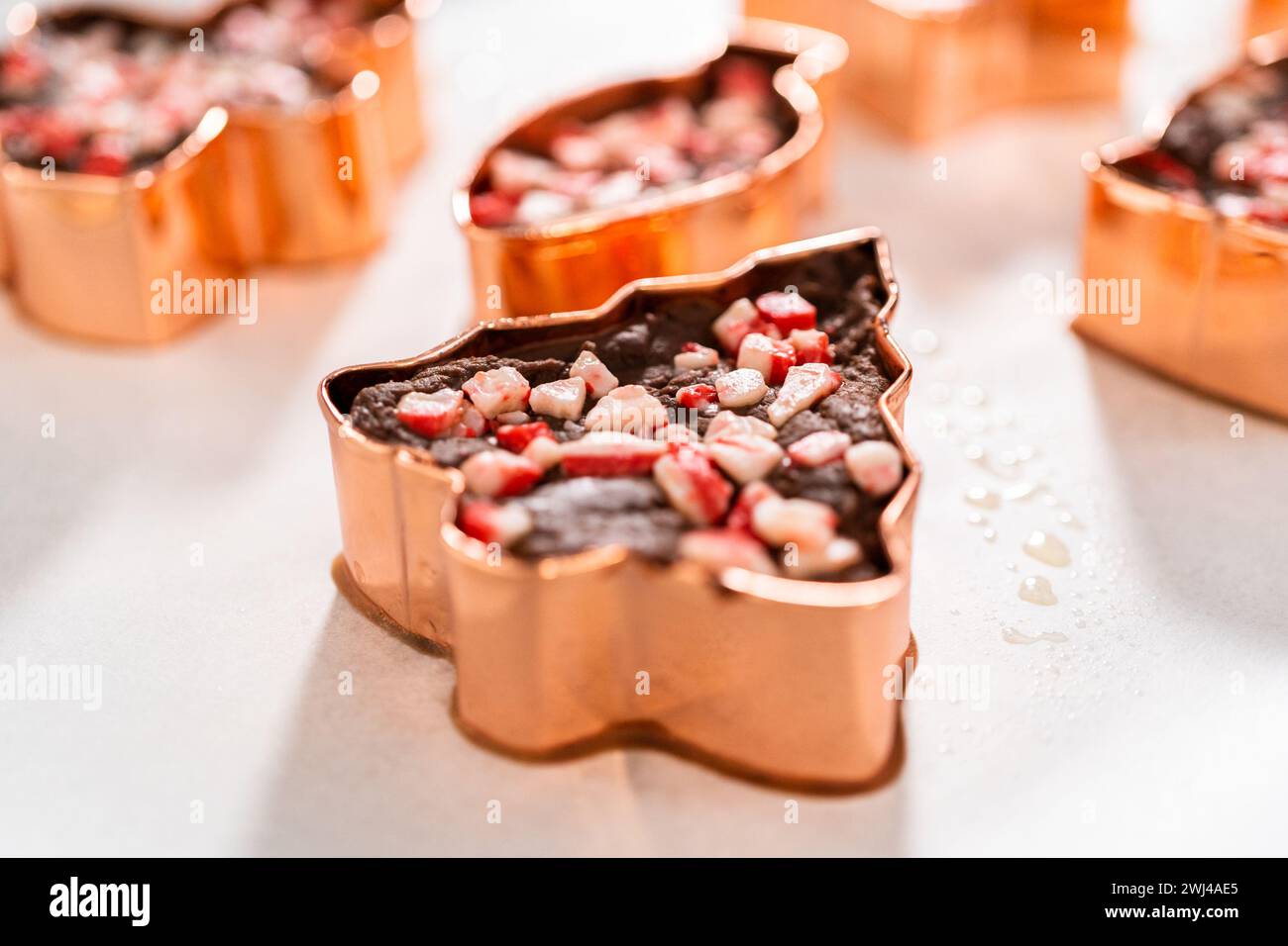 Biscotto di Natale-cutter menta piperita fudge Foto Stock