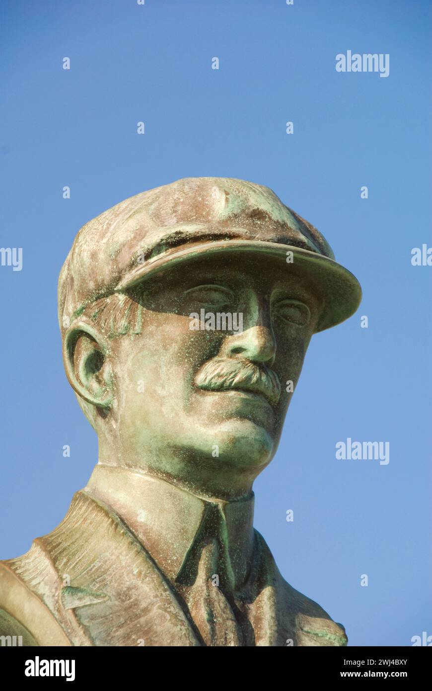 Busto di Orville Wright al Wright Brothers National Memorial - Outer Banks - Kill Devil Hills, North Carolina Foto Stock