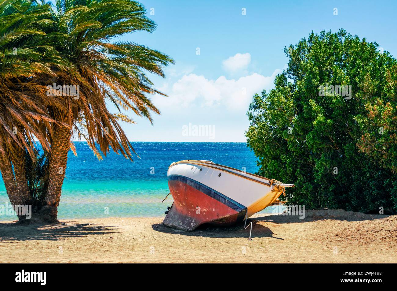 Mar Rosso località balneare Egitto senza persone durante la quarantena Foto Stock