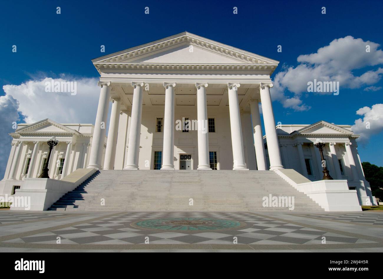 Virginia State Capitol - struttura neoclassica progettata da Thomas Jefferson il secondo presidente degli Stati Uniti - Richmond, Virginia Foto Stock