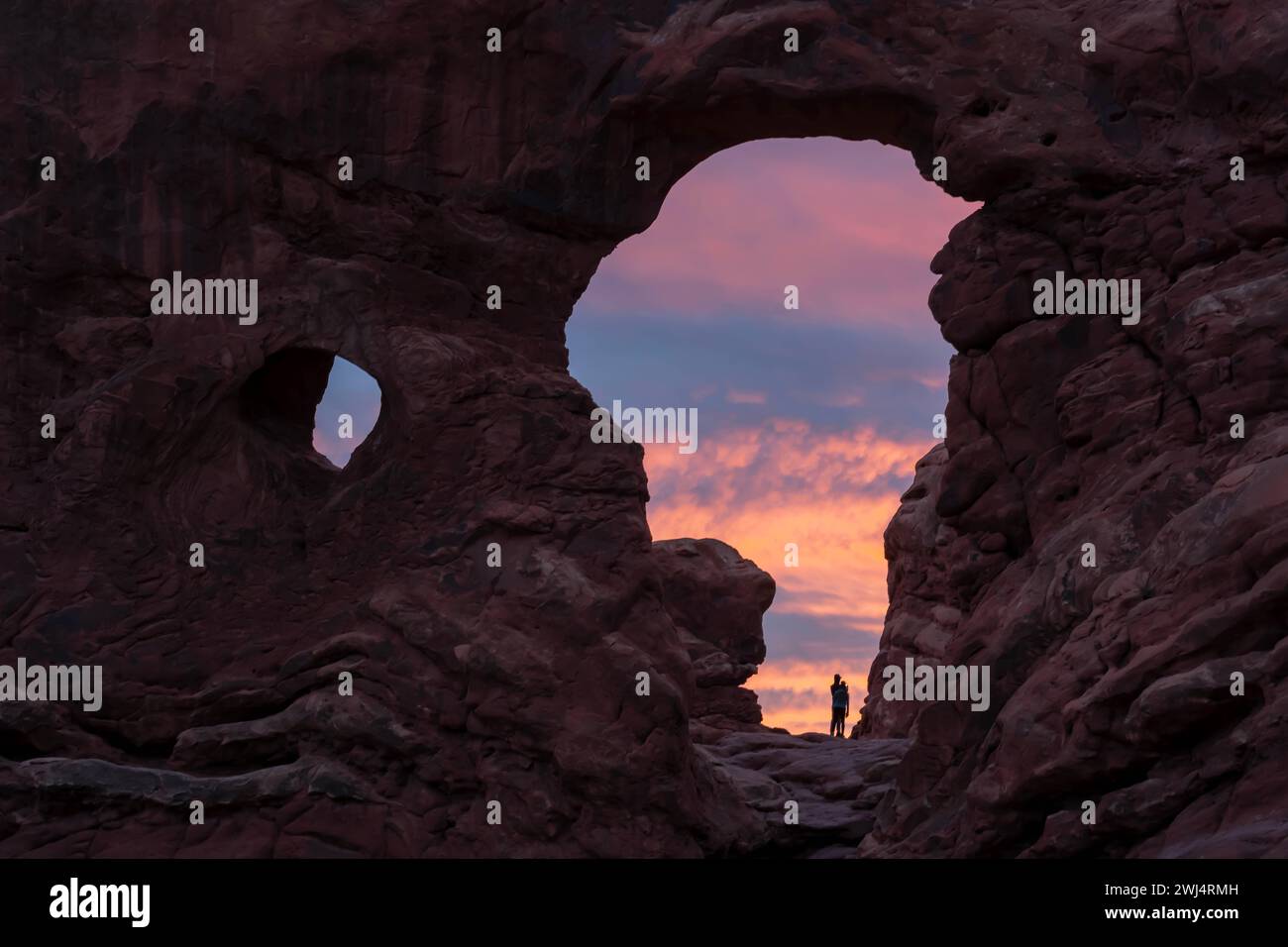 Vista delle formazioni rocciose nel sud-ovest degli Stati Uniti Foto Stock