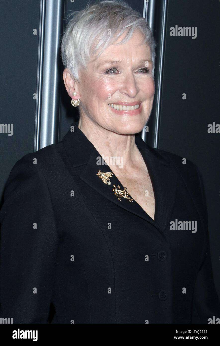 New York, New York, Stati Uniti. 12 febbraio 2024. Glenn Close alla prima di The New Look di Apple TV alla Florence Gould Hall il 12 febbraio 2024 a New York City Credit: RW/Media Punch/Alamy Live News Foto Stock