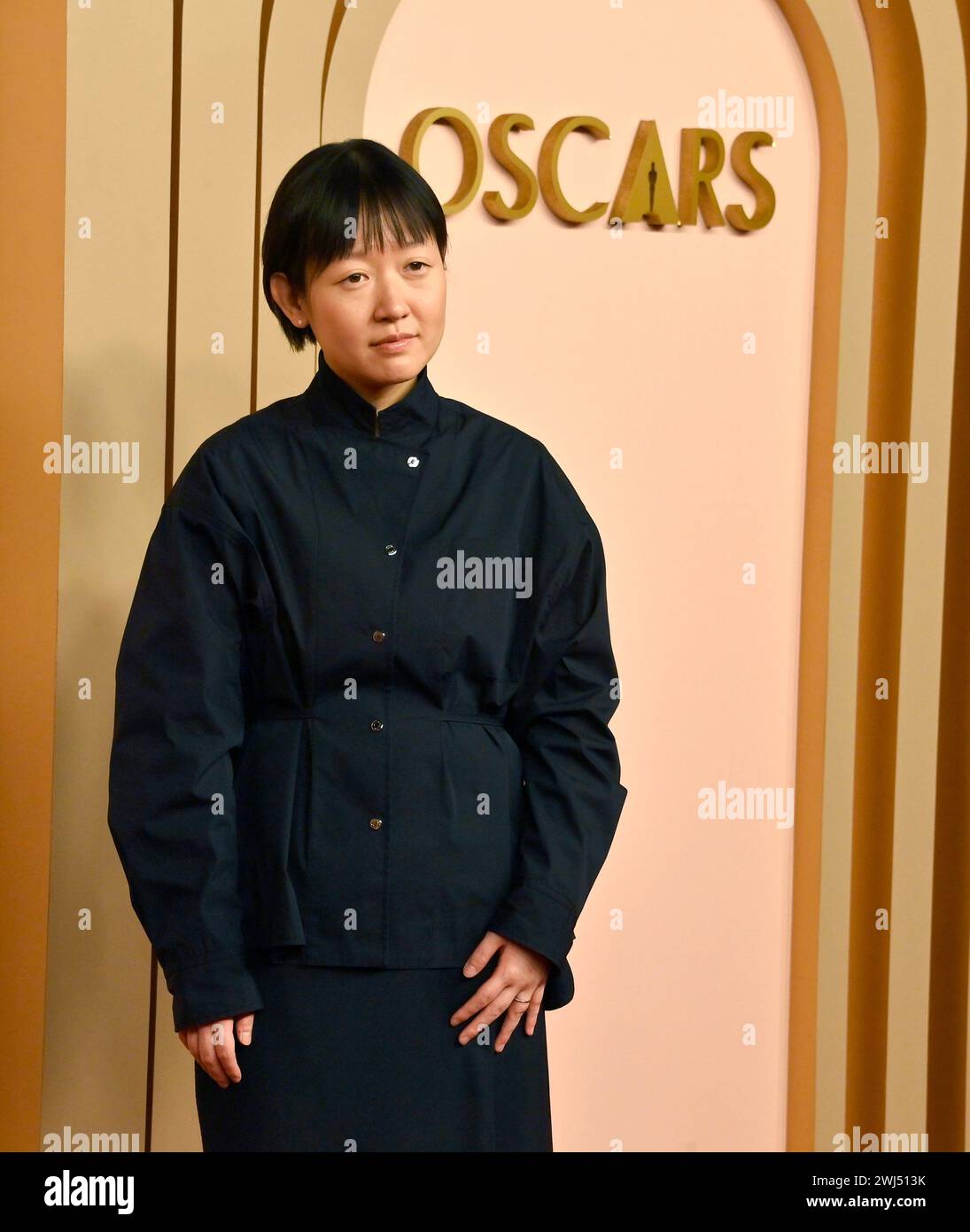 Celine Song partecipa al 96° pranzo annuale dei candidati agli Oscar al Beverly Hilton di Beverly Hills, California, lunedì 12 febbraio 2024. Foto di Jim Ruymen/UPI Foto Stock