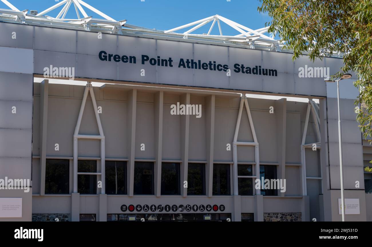 Green Point Athletics Stadium di città del Capo, Sudafrica Foto Stock