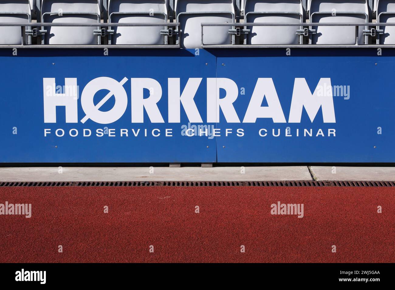 Aarhus, Danimarca - 16 aprile 2022: Hørkram Foodservice è un fornitore nazionale di servizi completi per il settore dei servizi alimentari Foto Stock