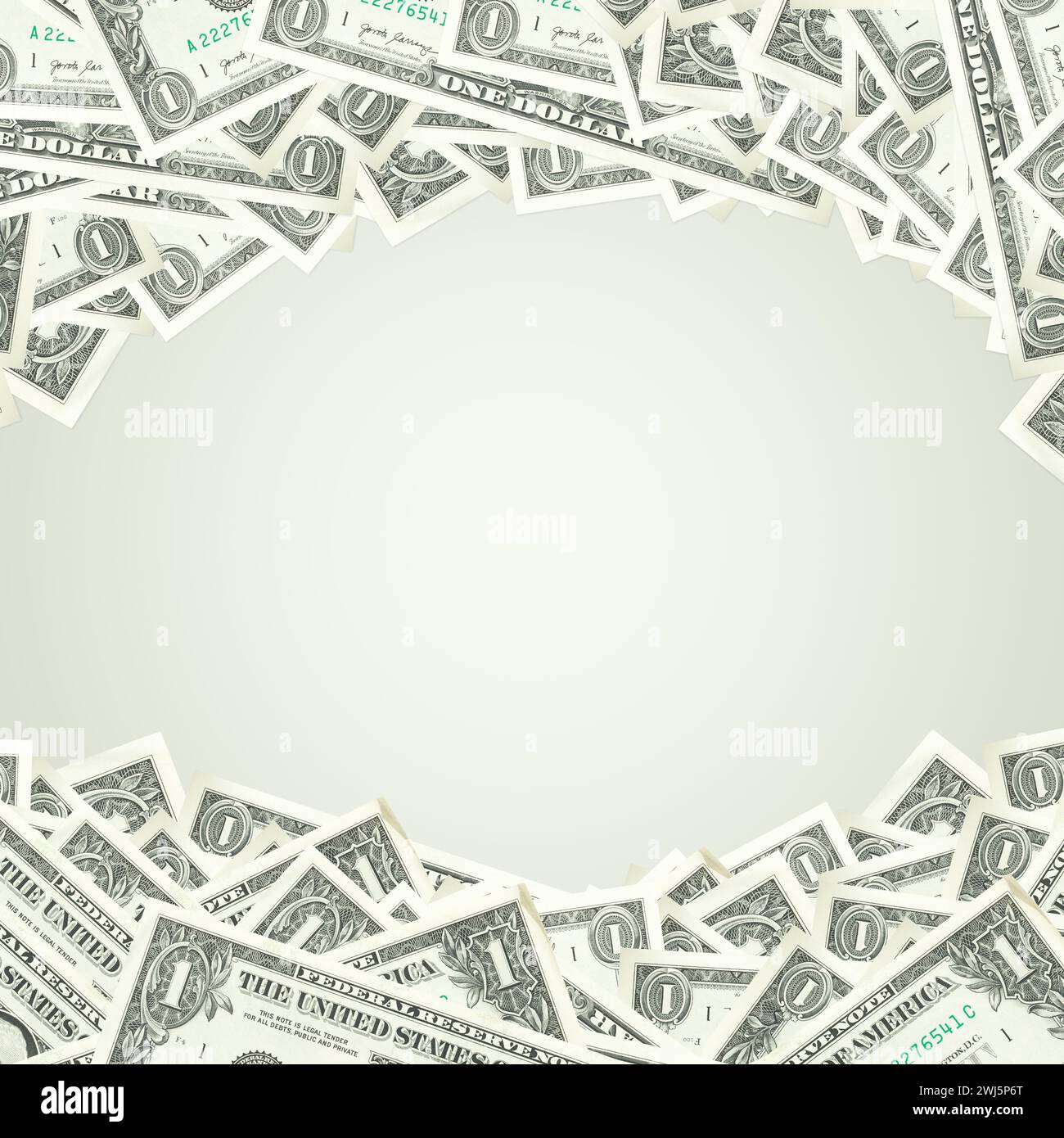 Un modello di bolletta in dollari. Banconota da 1 dollaro Foto Stock