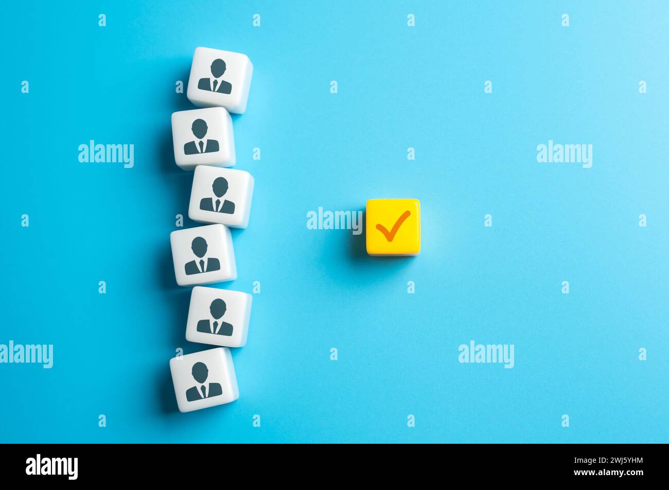 Il miglior team aziendale. Affrontate le sfide, sfruttate le opportunità e ottenete risultati straordinari. Competenze e punti di forza, risoluzione dei problemi, innovazione Foto Stock