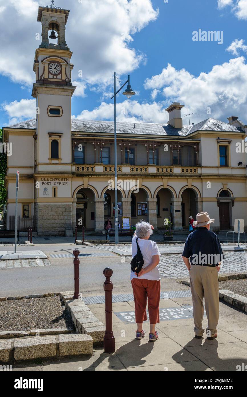 Edificio dell'ufficio postale di Beechworth, Beechworth, Victoria, Australia Foto Stock