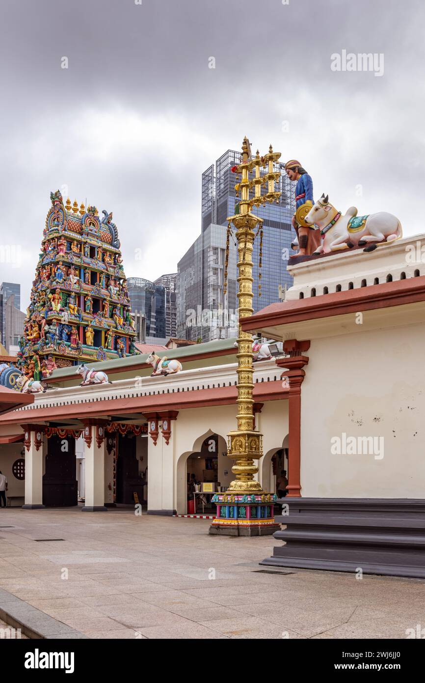 Tempio indù Sri Mariamman di Singapore Foto Stock