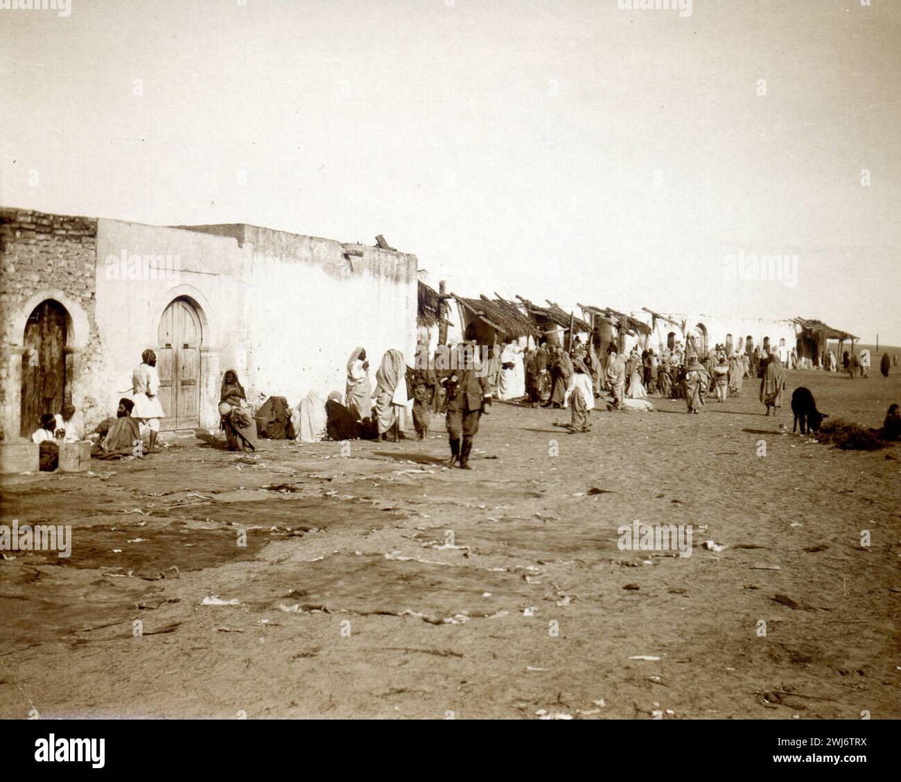 1912 guerra italo-turca o turco-italiana - esercito italiano in Cirenaica, Libia Foto Stock