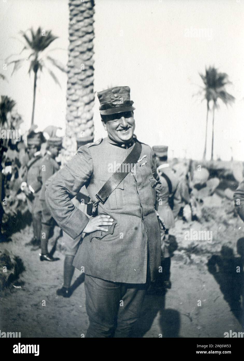 1912 guerra italo-turca o turco-italiana - esercito italiano in Cirenaica, Libia Foto Stock