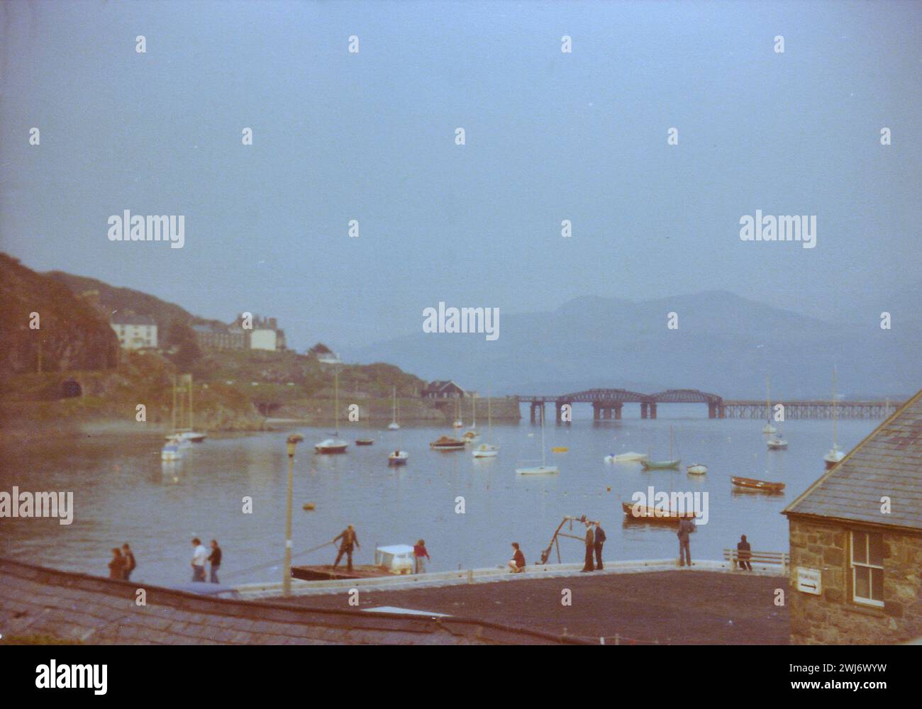 Porto di Barmouth (Abermaw) negli anni '1970 Foto Stock