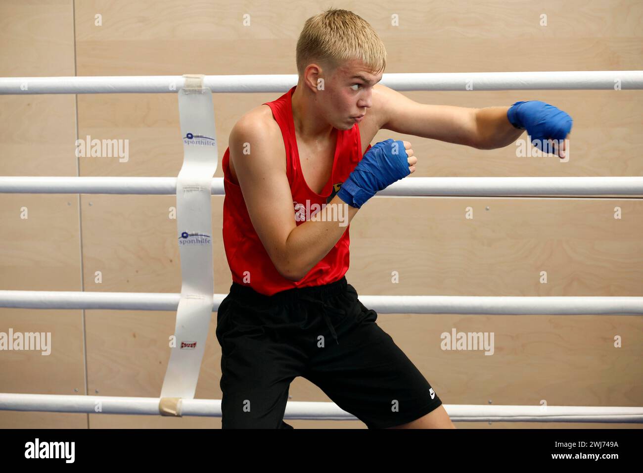 Heidelberg, 25.09.2023 Box-Training im Olympiastützpunkt Metropolregion Rhein-Neckar im Neuenheimer Feld a Heidelberg Dennisl BALKO (GER) foto: Norbert Schmidt, Düsseldorf Foto Stock