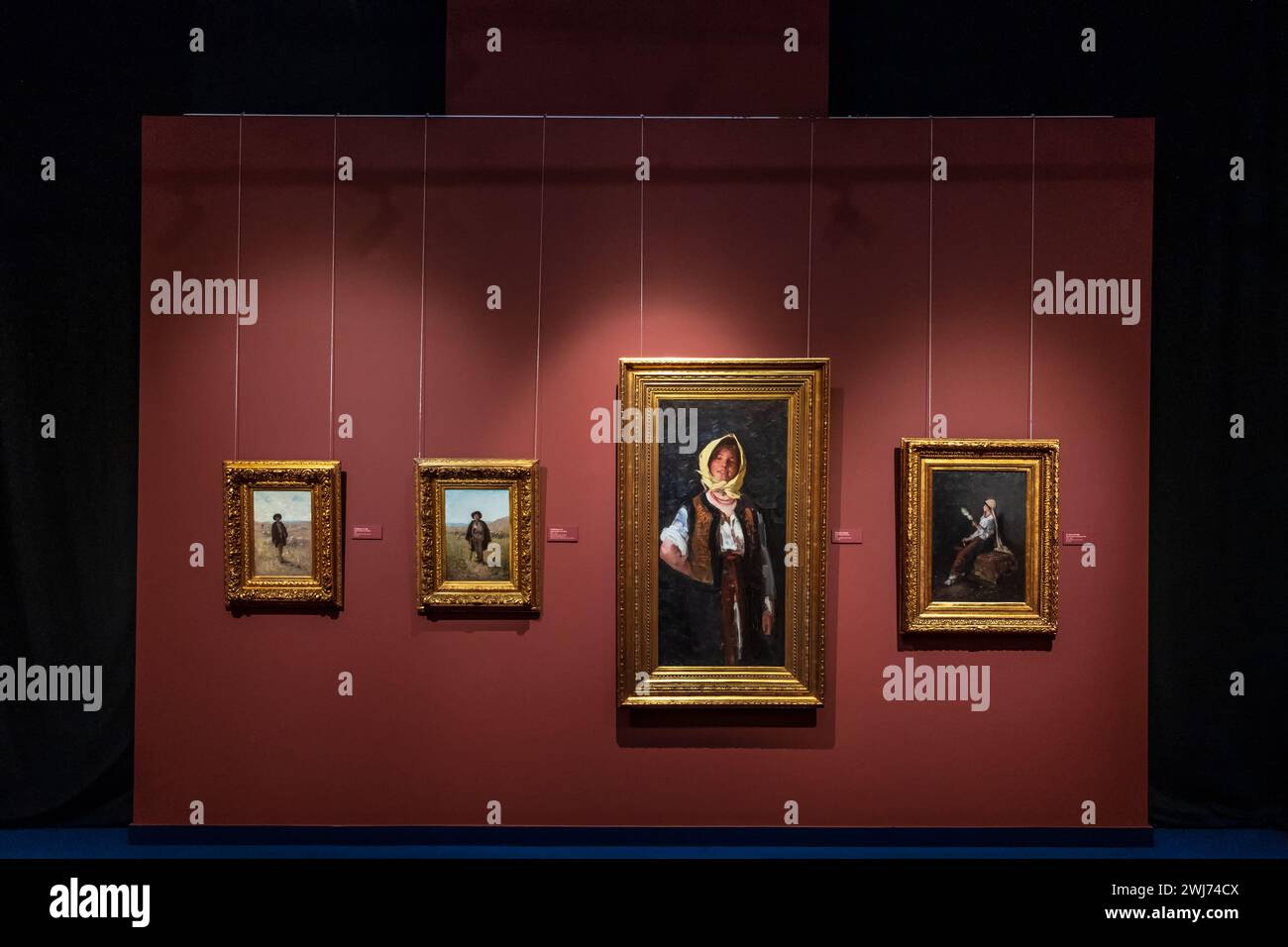 Bucarest, Romania. Museo Nazionale d'Arte Romania, Museo Nazionale del Villaggio "Dimitrie gusti", mostra "Nicolae Grigorescu - Pittore dell'ethos rumeno" Foto Stock