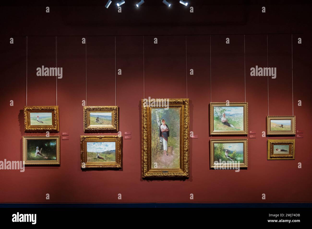 Bucarest, Romania. Museo Nazionale d'Arte Romania, Museo Nazionale del Villaggio "Dimitrie gusti", mostra "Nicolae Grigorescu - Pittore dell'ethos rumeno" Foto Stock