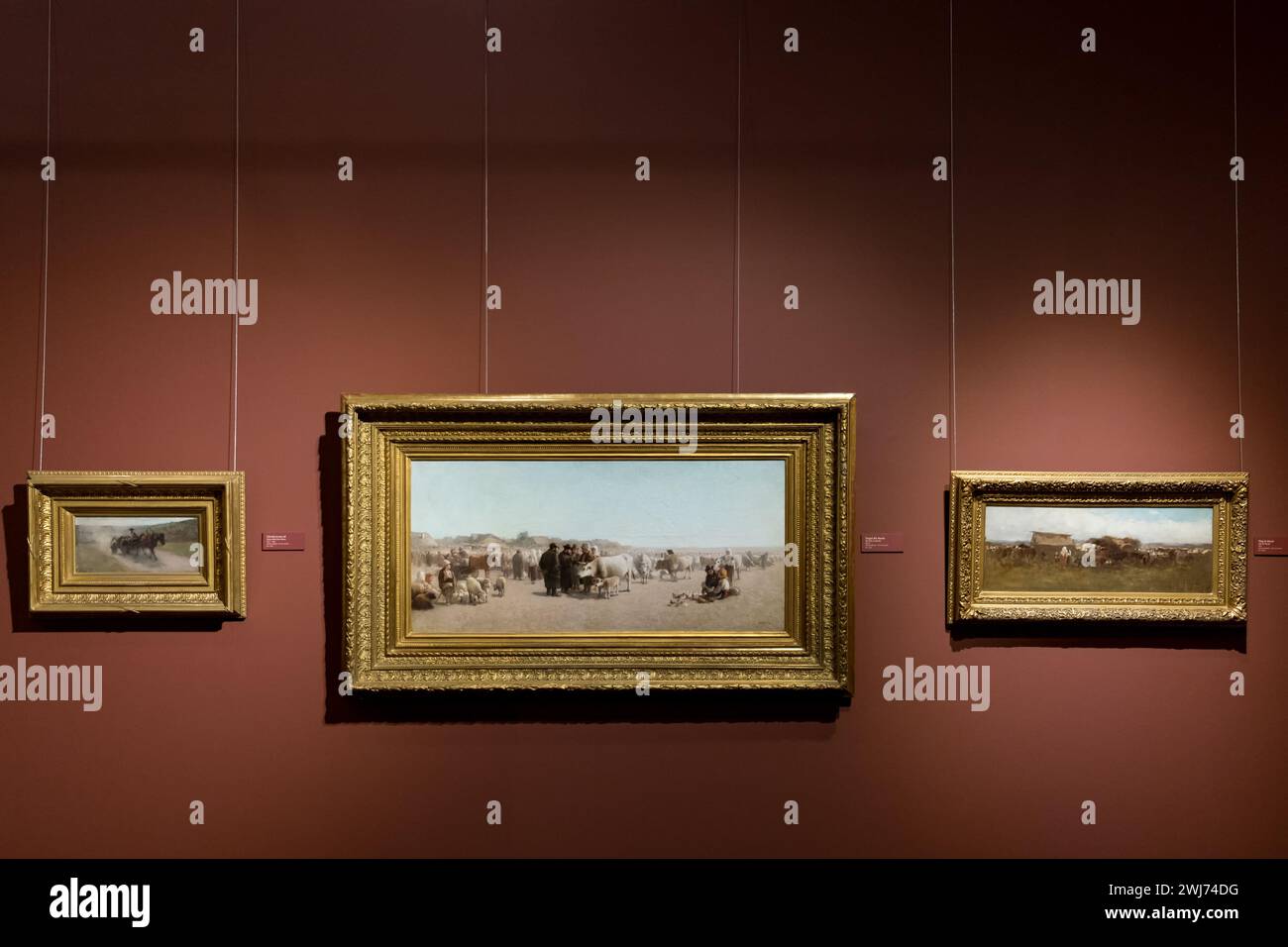 Bucarest, Romania. Museo Nazionale d'Arte Romania, Museo Nazionale del Villaggio "Dimitrie gusti", mostra "Nicolae Grigorescu - Pittore dell'ethos rumeno" Foto Stock