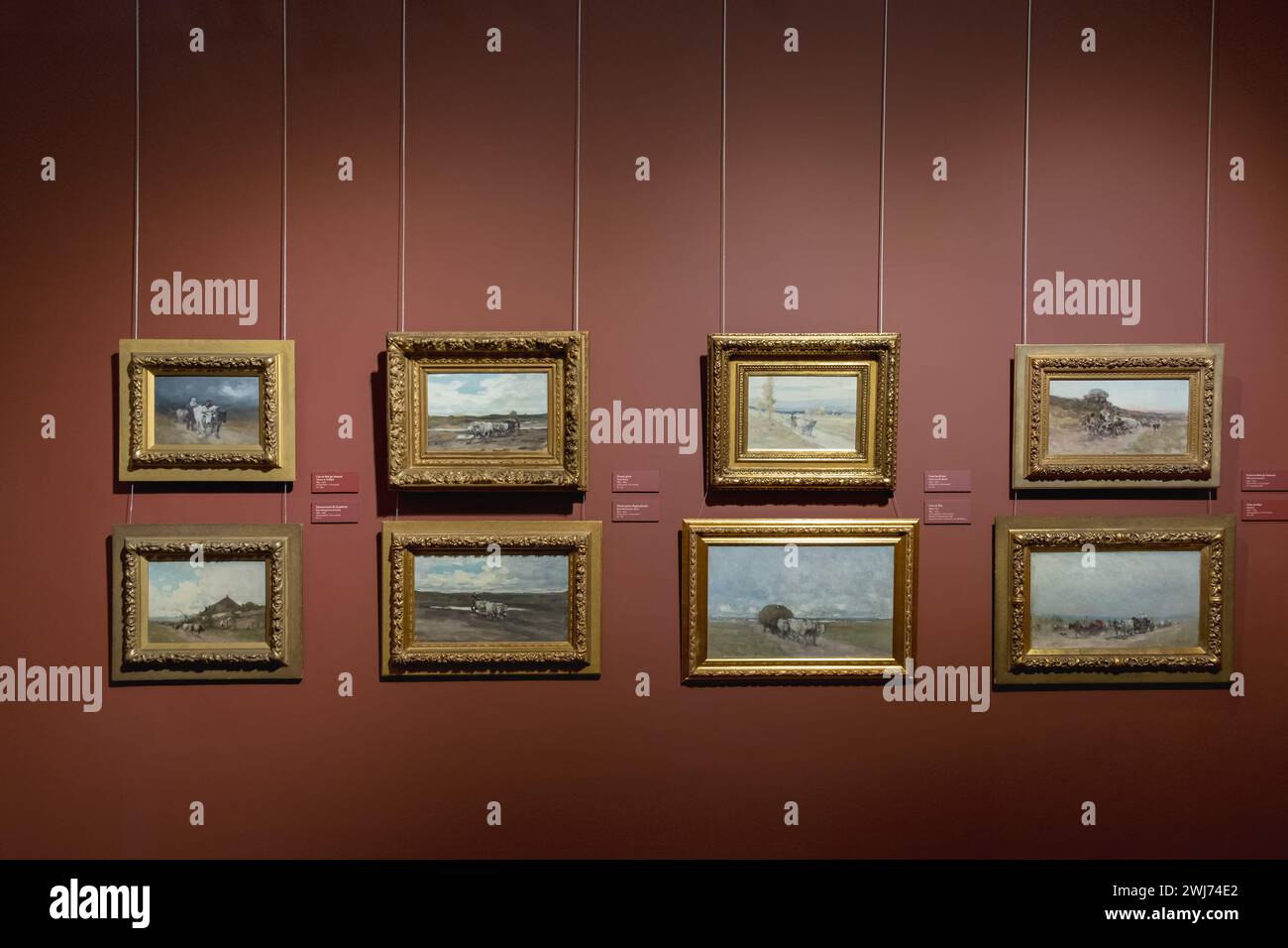 Bucarest, Romania. Museo Nazionale d'Arte Romania, Museo Nazionale del Villaggio "Dimitrie gusti", mostra "Nicolae Grigorescu - Pittore dell'ethos rumeno" Foto Stock