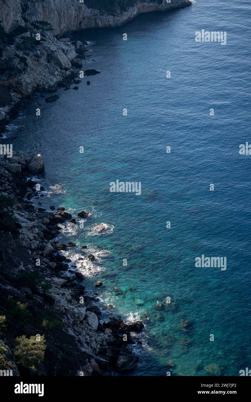 Viaggio in Paradiso: Escursione sulla via Licia da Kabak alle coste turchesi di Paradise Beach Foto Stock