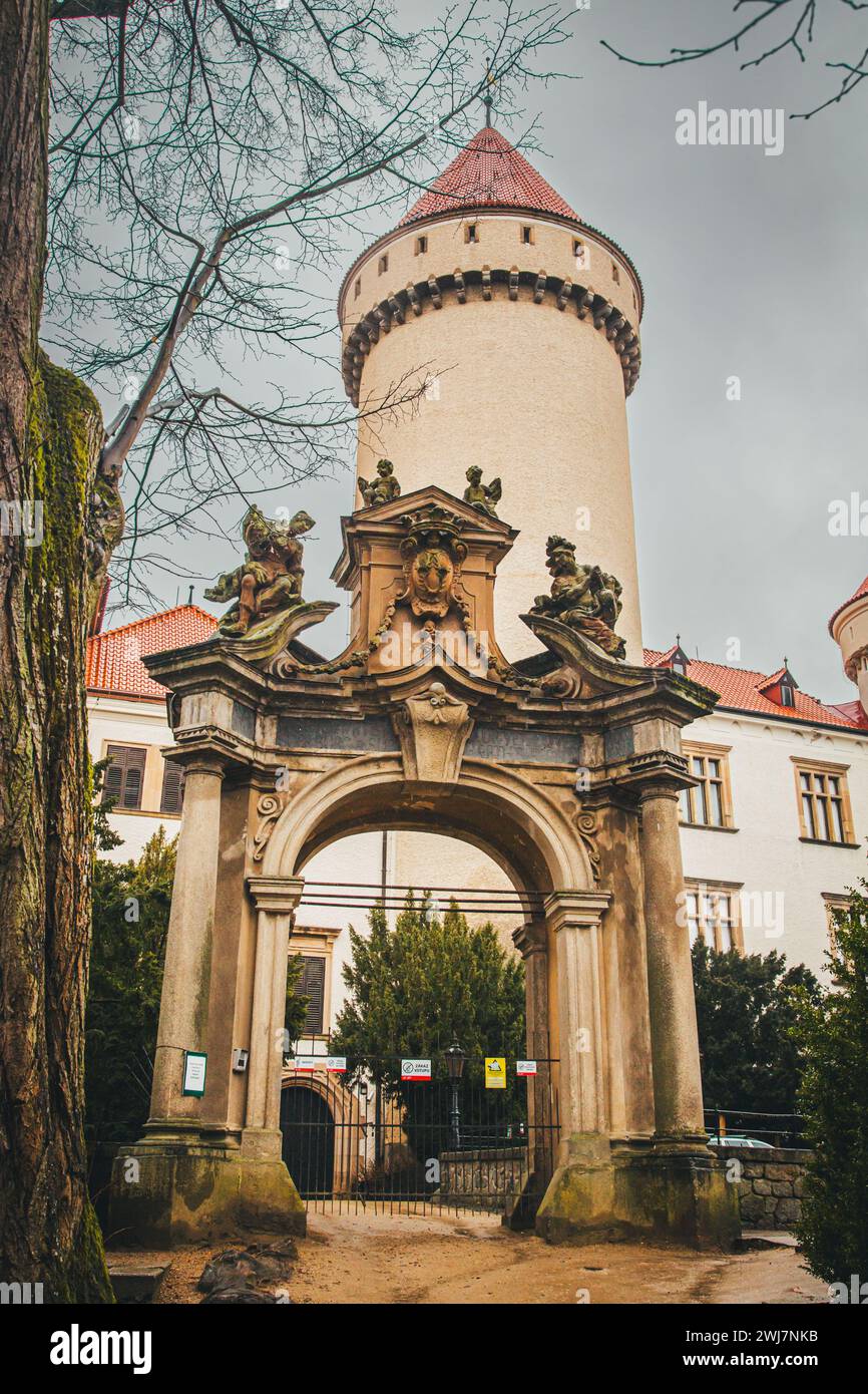 Castello di Konopiště, Benešov, Repubblica Ceca Foto Stock