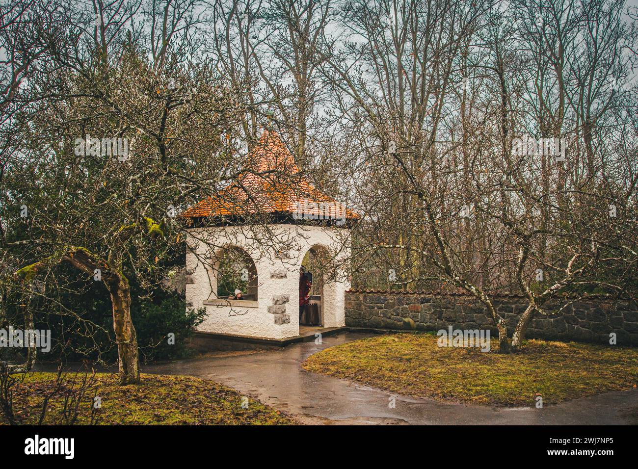Padiglione presso il castello di Konopiště, Benešov, Repubblica Ceca Foto Stock