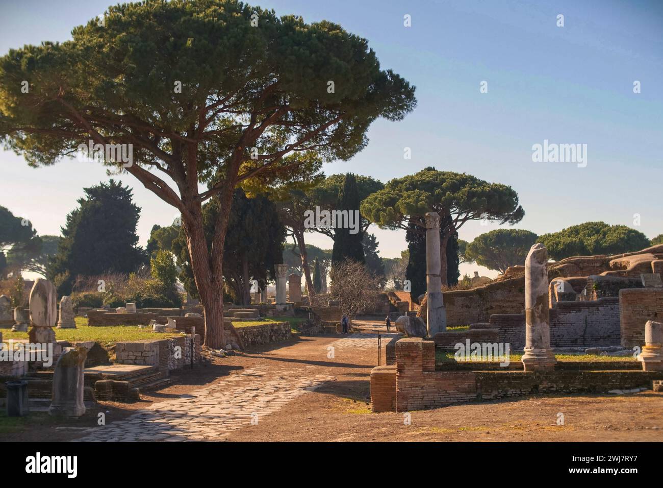 Ruinen a Ostia Antica Foto Stock