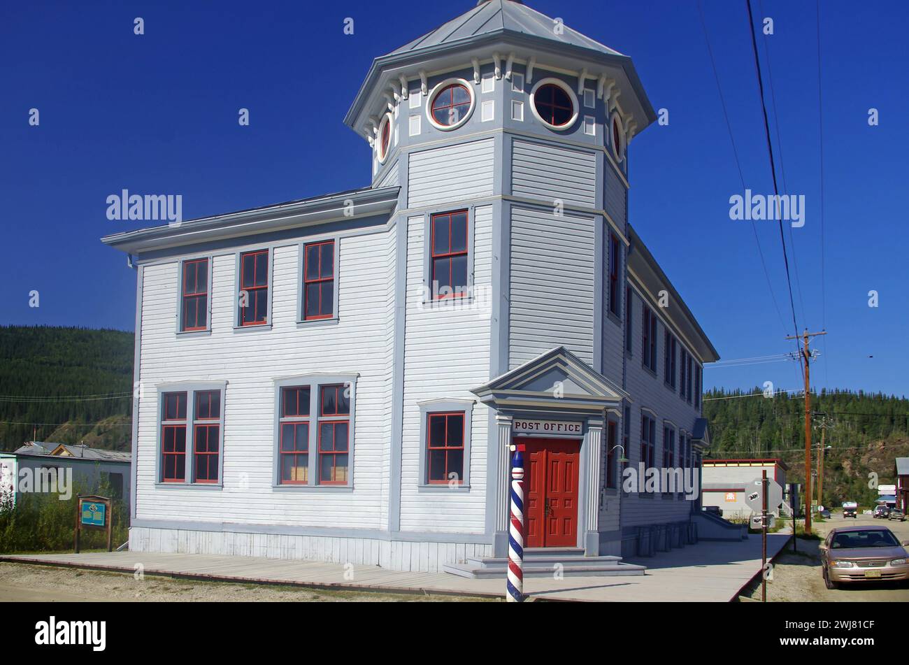 Lo storico ufficio postale dell'epoca della corsa all'oro, la corsa all'oro, il museo, Dawson City, il territorio dello Yukon, Canada Foto Stock