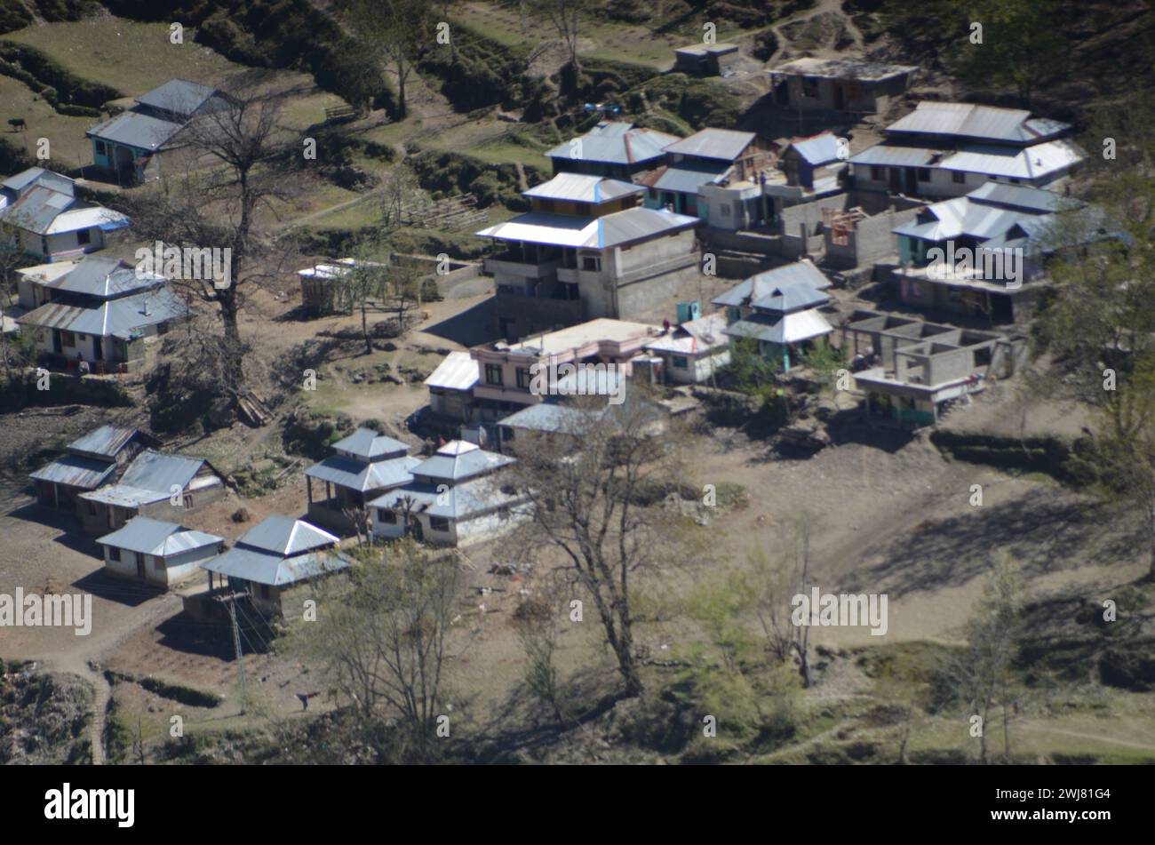 Tempo primaverile nelle zone collinari del pakistan Foto Stock