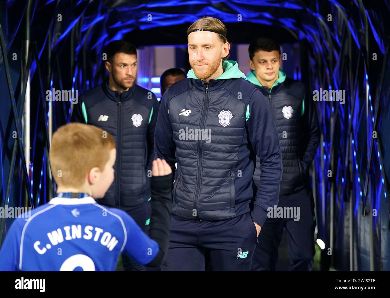 Josh Bowler di Cardiff City arriva in vista del match per il titolo Sky Bet agli Hawthorns di West Bromwich. Data foto: Martedì 13 febbraio 2024. Foto Stock