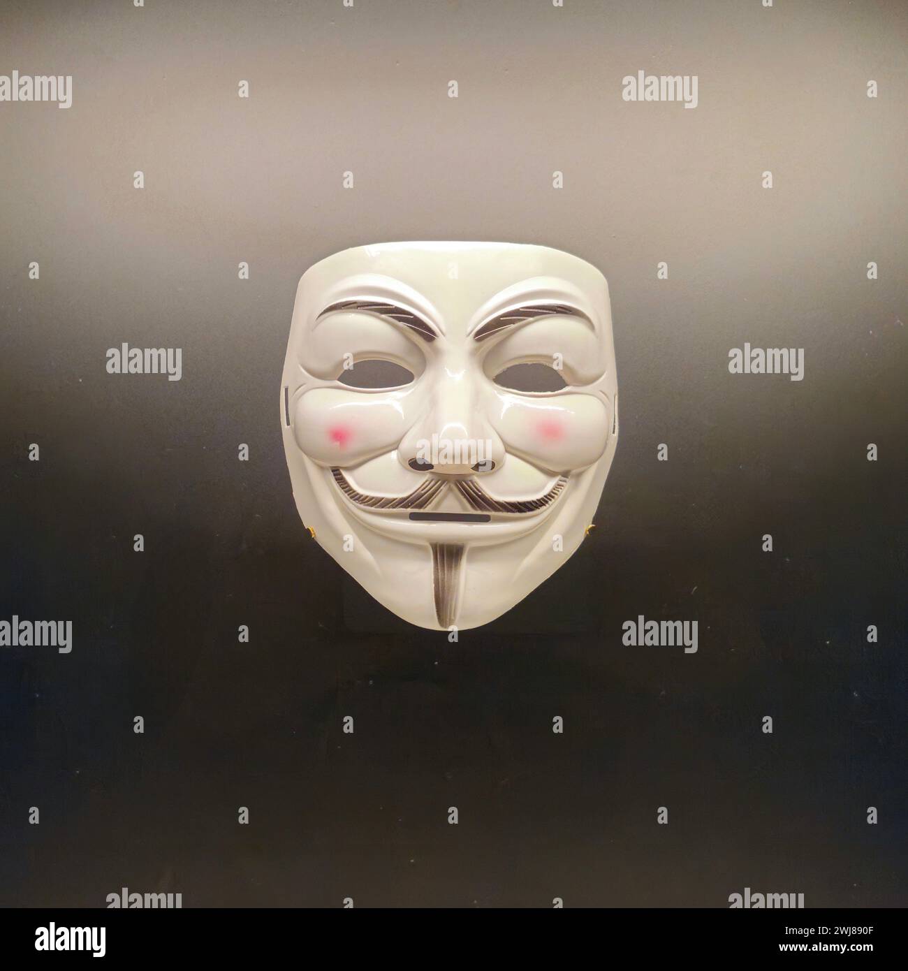 Maschera anonima nella National Portrait Gallery Foto Stock