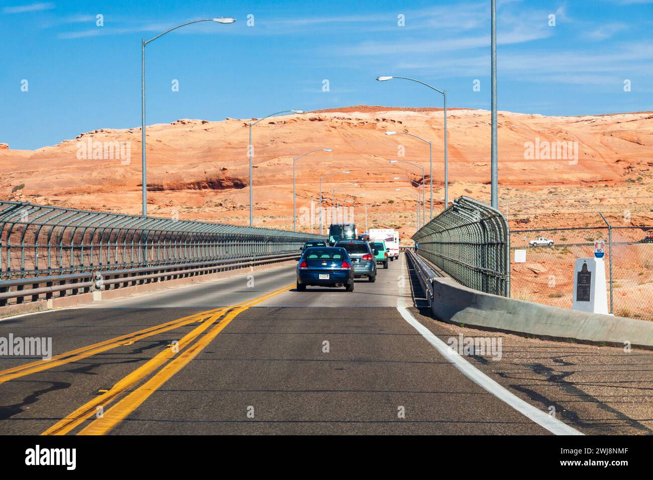 Diga di Glen Canyon sul fiume Colorado a Page, Arizona. Foto Stock