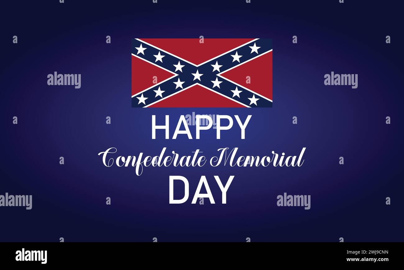 Progetto di testo per l'Happy Confederate Memorial Day Illustrazione Vettoriale