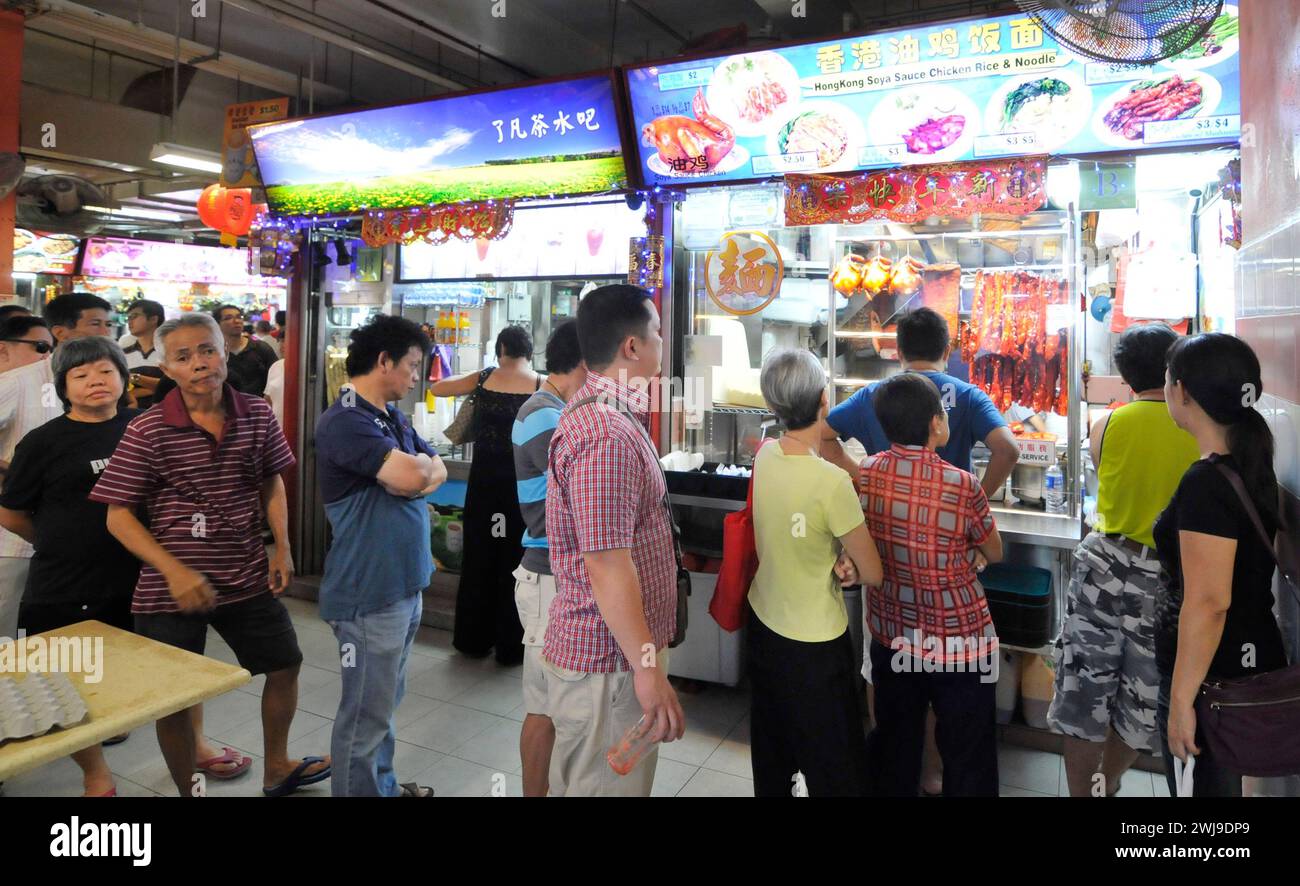 Albert food Centre in Queen Street a Singapore. Foto Stock