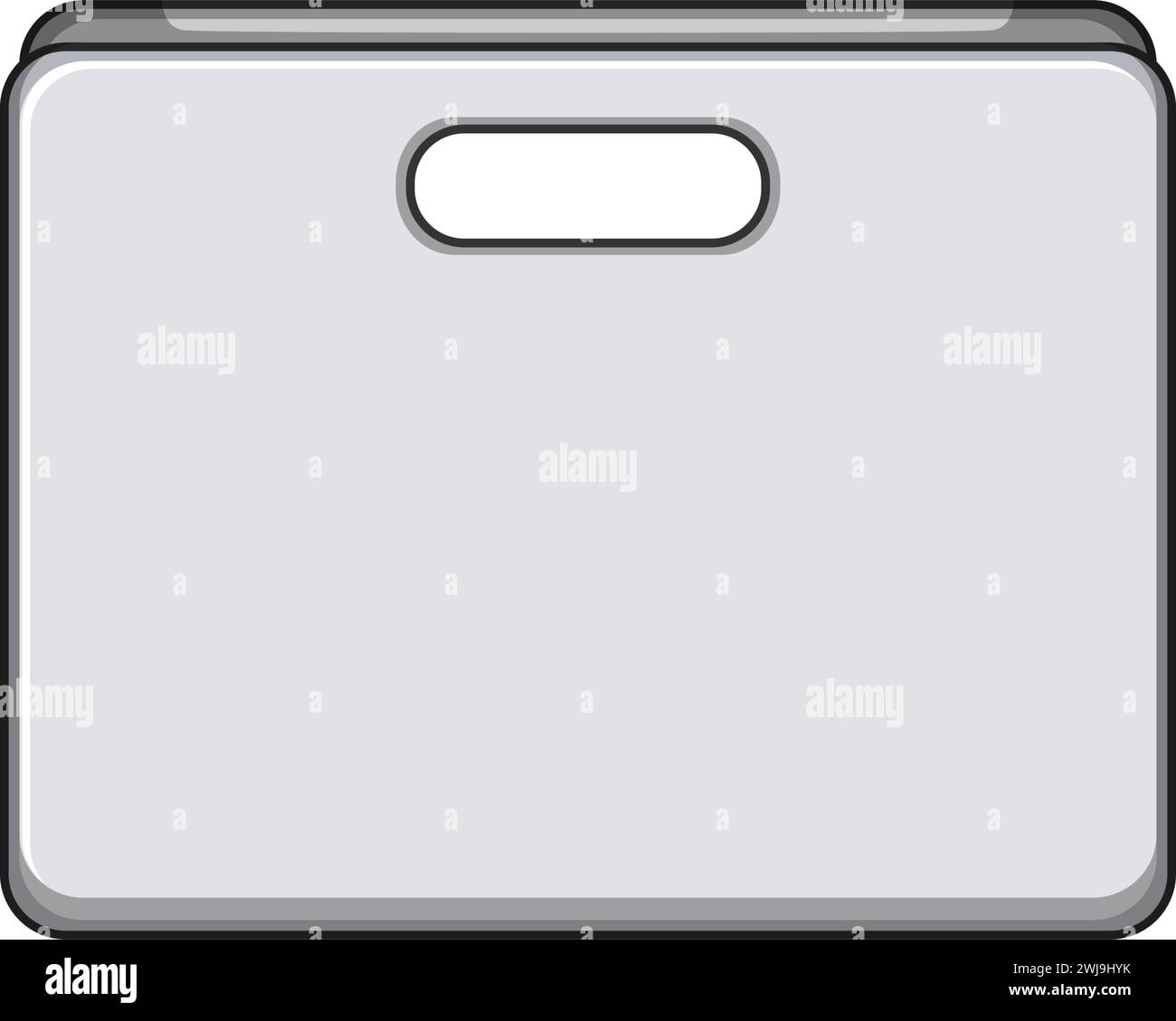 illustrazione vettoriale cartoni animati con cassa di plastica verde Illustrazione Vettoriale