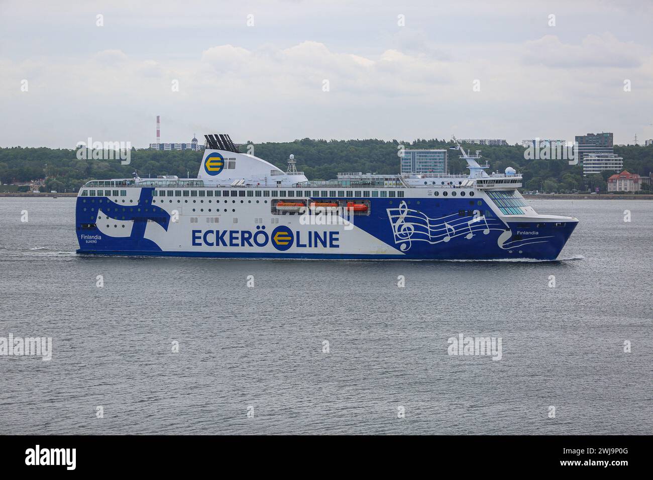 Traghetto MS Finlandia operato dall'operatore finlandese Eckerö Line tra Tallinn e Helsinki, nave da crociera Baltica, traghetti passeggeri Foto Stock