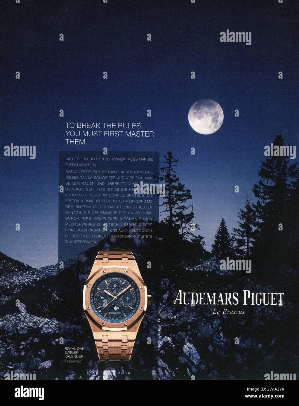 2015 Audemars Piguet Royal Oak Calendario Perpetuo in oro rosa annuncio a stampa tedesco Foto Stock