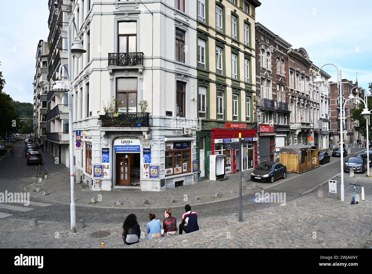 Streetview Bld Saucy, Liegi, Belgio Foto Stock